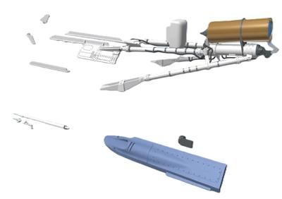 HMA 101 Spin Chute Plastic Model Kit Parts 732 1/72 F-2B No. (Airplane)