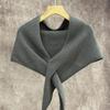High-end Fashion Autumn and Winter Triangle Scarf Korean Version Knitted Scarf Shawl Women's Outdoor Warm Triangle Scarf Small Vest