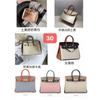 Color Block Milkshake White Khaki Tote Bag Genuine Leather Crossbody Medium Size