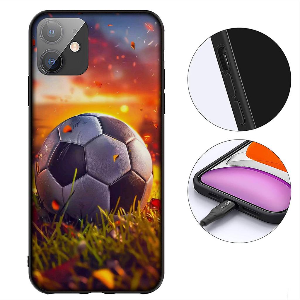 King Football No 19 Soccer No19 Phone Case for Apple iPhone 12 13 Mini XS 11 Pro Max 7 8 Plus + XR 8+ X SE 2020 SE3 Cover Casing