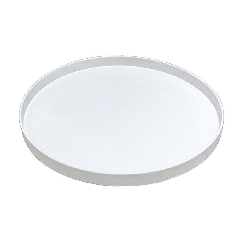 ZISIZ Non-slip Round Plastic Storage Tray