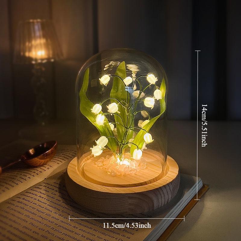 

Artificial flowers DIY Creative Glowing Handmade Lily Of The Valley Night Light For Bedroom Decorative Festival Birthday Gift Battery style