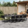 VidaXL 13 Pcs Garden Dining Set Cushions Black Wicker, Outdoor Dining Set, Dining Furniture of 3295065