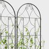 Set of 2 Garden Trellis Climbing Plant Supports, Metal, 50 X 180 Cm, Black