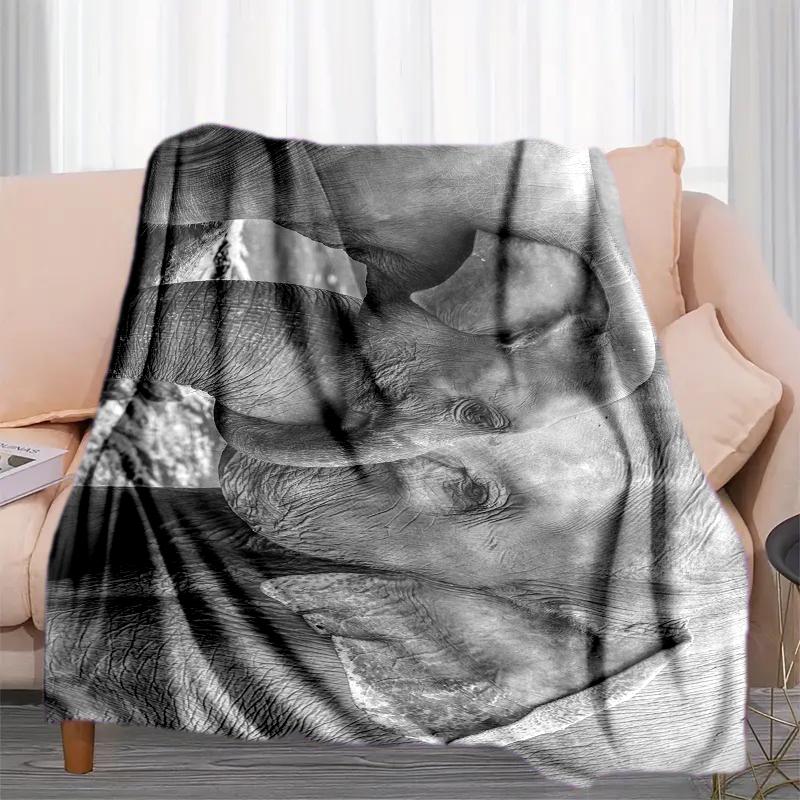 1PC Elephant Elements printed blanket, all season lightweight home office outdoor nap multifunctional blanket A14