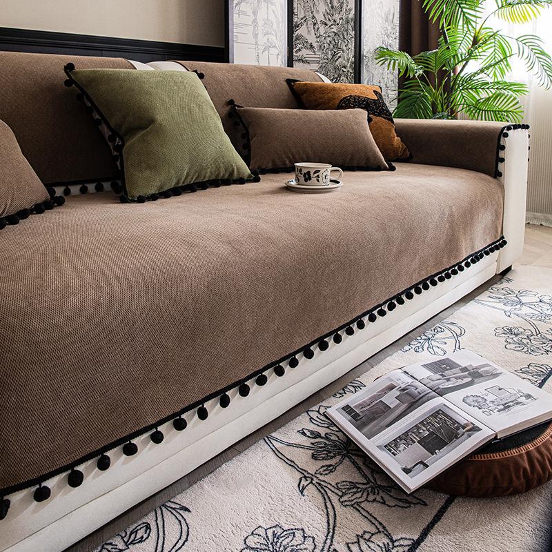 New Sofa Cushion Universal In All Seasons, High-End French Retro Non-Slip Sofa Cover Towel Full Cover, Chinese Antique Style