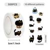 Adorable Haunted Kitten Theme Sticker Pack 500 Sheets Safe Removable Wall Decals For DIY Crafts School Activities Black Cats Party