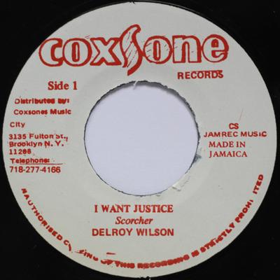 7-Zoll Schallplatte DELROY WILSON - I Want Justice / Low Minded People FC6567 Coxsone Records Jamaika Reggae, Ska & Dub Gebraucht