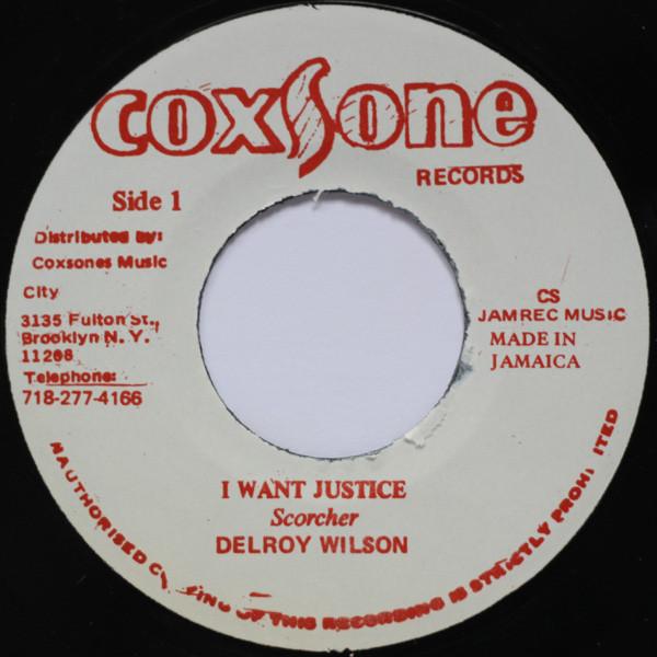 

7-дюймовая пластинка DELROY WILSON - I Want Justice / Low Minded People FC6567 Coxsone Records Ямайка Регги, Ска и Даб Б/у