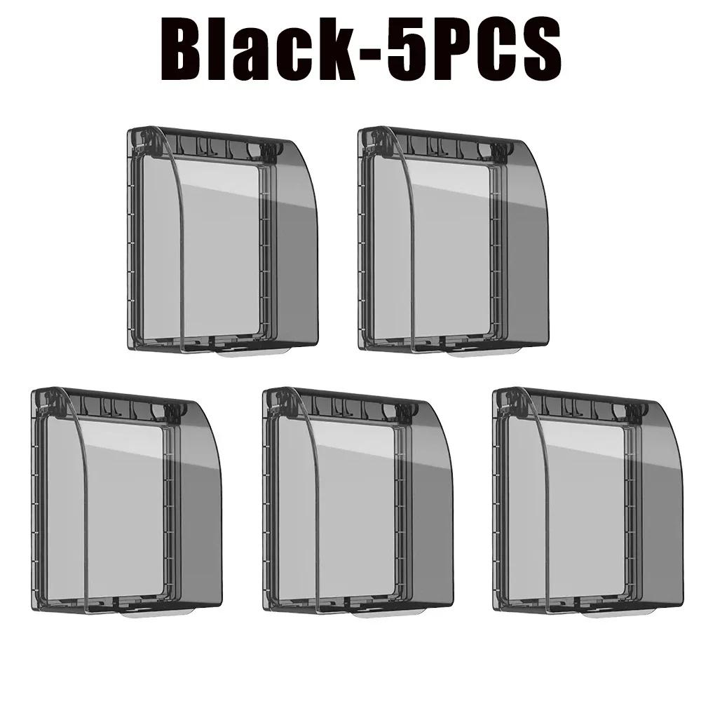 Self-adhesive 86 Type Wall Socket Waterproof Box Nail-free Glue Paste Doorbell Board Panel Cover Switch Button Cover