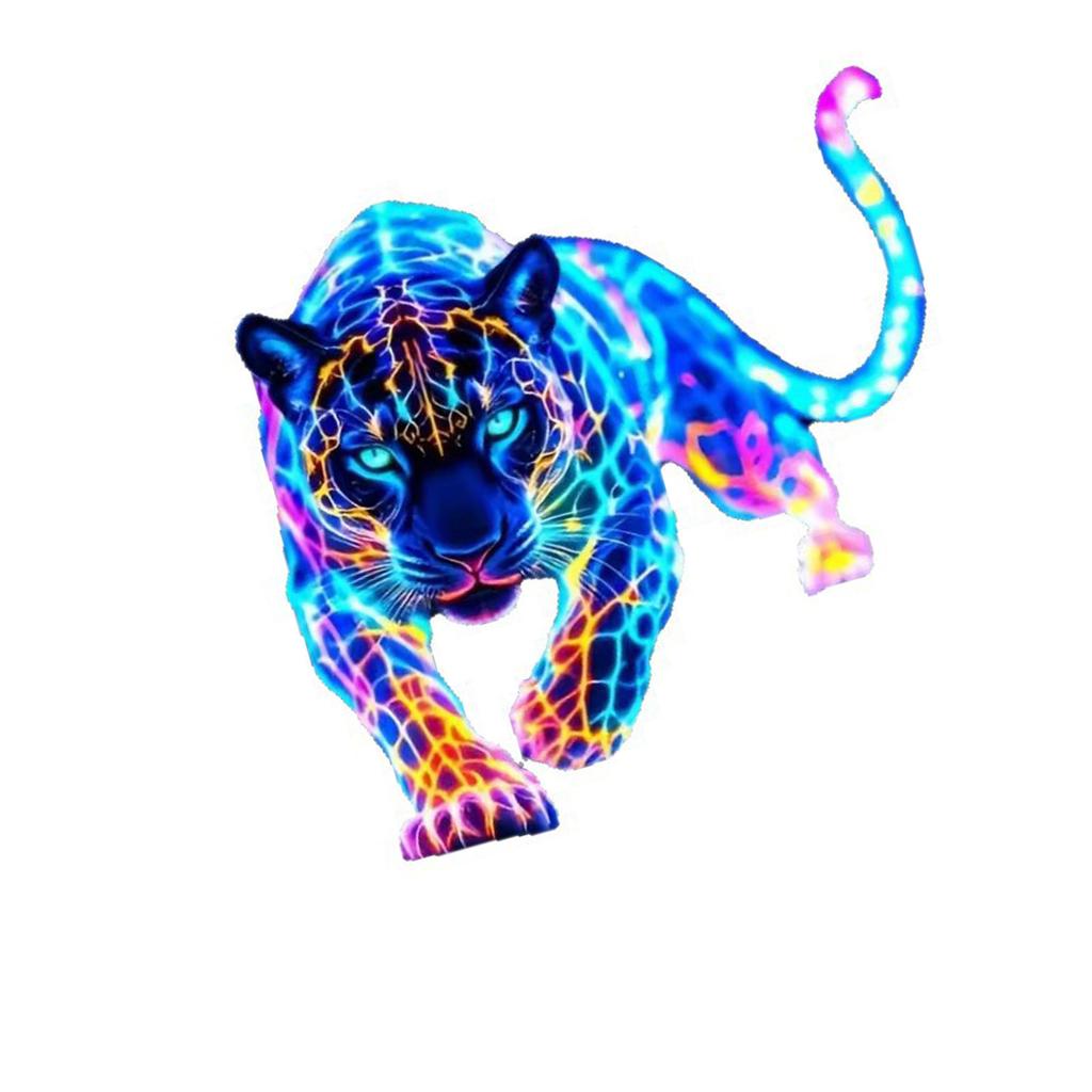 Multipurpose Decorative Vibrant Leopard Pattern Sticker Decal for Vehicle Surfaces On Motorcycle Car and Window