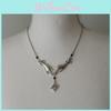 Vintage Gothic Tarot Card Pendant Necklace With Letter Charms For Fashion Accessory