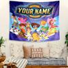 Personalized Name Digimon Tapestry, Wall Hanging Tapestry, Pattern Tapestry for Dorm Bedroom Living Room Wall Art Photography Backdrop
