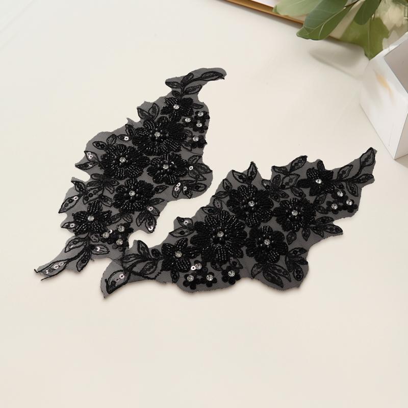 Handmade Sequin Decorative Patch Applique DIY Fabric Patch Cloth Sticker Beaded Flower Multiple Styles Fashion Accessories