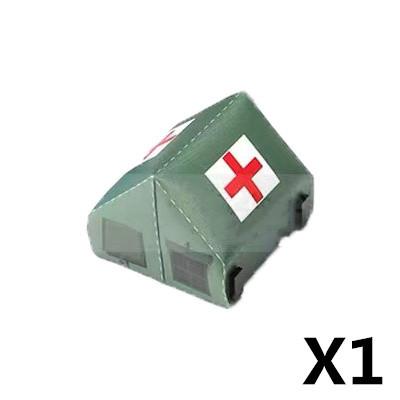 MOC Militärzubehör Bausteine Soldatenfiguren Sandsack Hund Hindernis Camouflage Zelt Schaufel Waffenbox Spielzeug Kinder J038