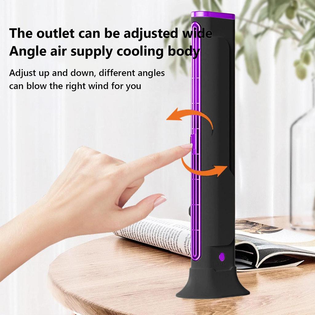 Air Cooling Fan Portable Cooling Fan Desk Fan Rechargeable 3 Speeds Desktop Fan Mini Vertical Silent Fan For Daily Use Home