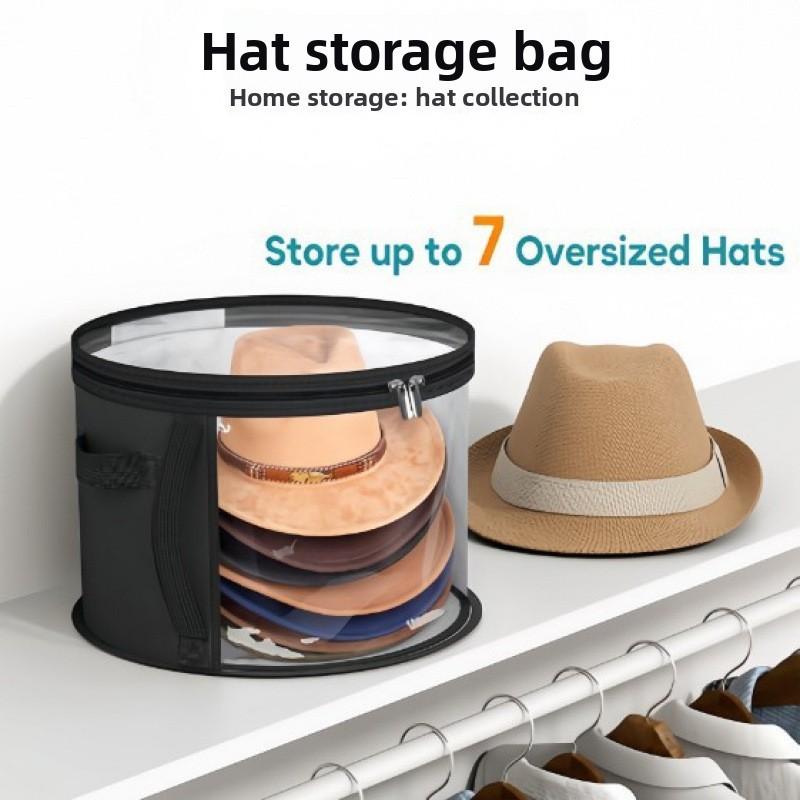 Modern Simple Circular Hat Organizer With Fabric Material For Home And Travel Use