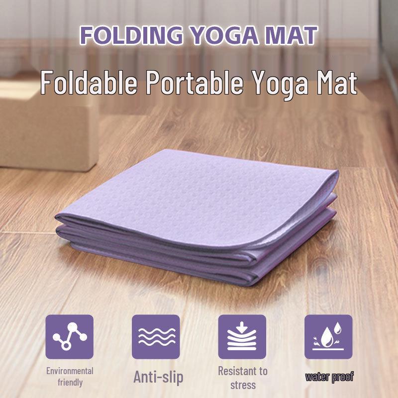 Foldable Non-Slip Yoga & Fitness Mat for Exercise, Gym, and Student Naps