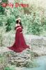 Lace Maternity Dress With Flared Sleeves For Summer Pregnant Women