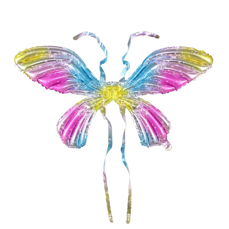 100cm×74cm Colorful Butterfly Wing Balloon For Children's And Boys' Happy Birthday Decoration Theme Party Aluminum Foil Balloons
