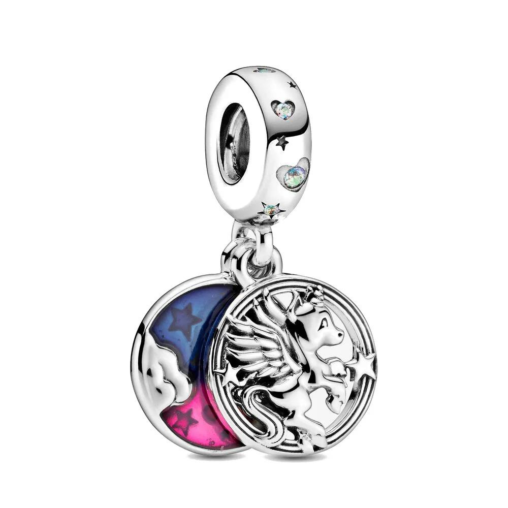 New S925 Silver Flag Balance Tower Charm Pendant for Bracelets Necklaces DIY Women Fine Jewelry Accessories