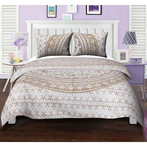 Biancheria da letto Mandala indiano Copripiumino/Piumone/Trapunta Set Taglia Queen/King/Singolo Plaid