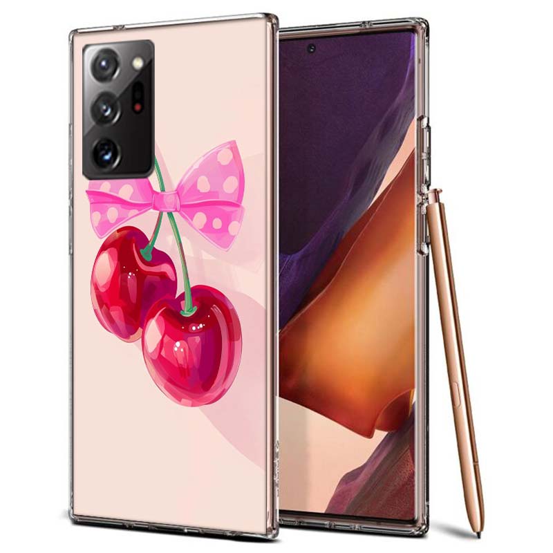 Kirsch Schleife Handyhülle für Samsung A55 A35 A25 A15 A07 A05S A16 A17 A26 A36 A37 A56 A57 Galaxy Note 20 10 A50S A71 A51 A31 A30 A2
