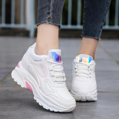 Autumn and Winter Leather New Women's Sports Casual Shoes Comfortable Platform Running Shoes