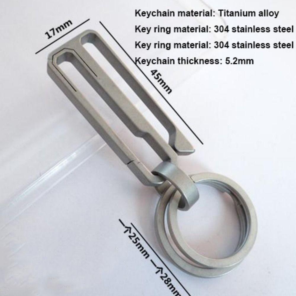 Lightweight Titanium Alloy Key Ring Quick Draw Multifunction Outdoor Belt Clip Keychain Grey Hanging Webbing Buckle
