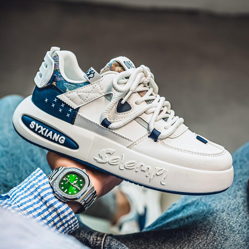 

Новые мужские повседневные нескользящие дышащие кроссовки для скейтбординга, спортивная обувь для бега на открытом воздухе, легкая и удобная рабочая обувь 44 белый