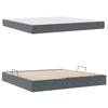 Storage Bed with Mattress Dark Gray 200 x 200 cm Velvet