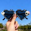 New men's and women's Halloween party skeleton ghost sunglasses pearl letter ghost glasses
