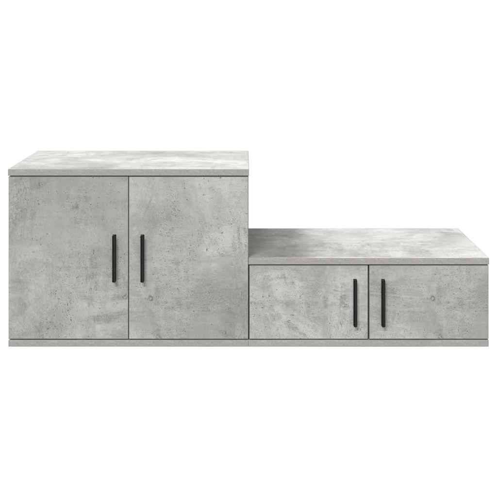 Storage Cabinet 2 pcs Concrete Grey 108 x 41 x 40 cm