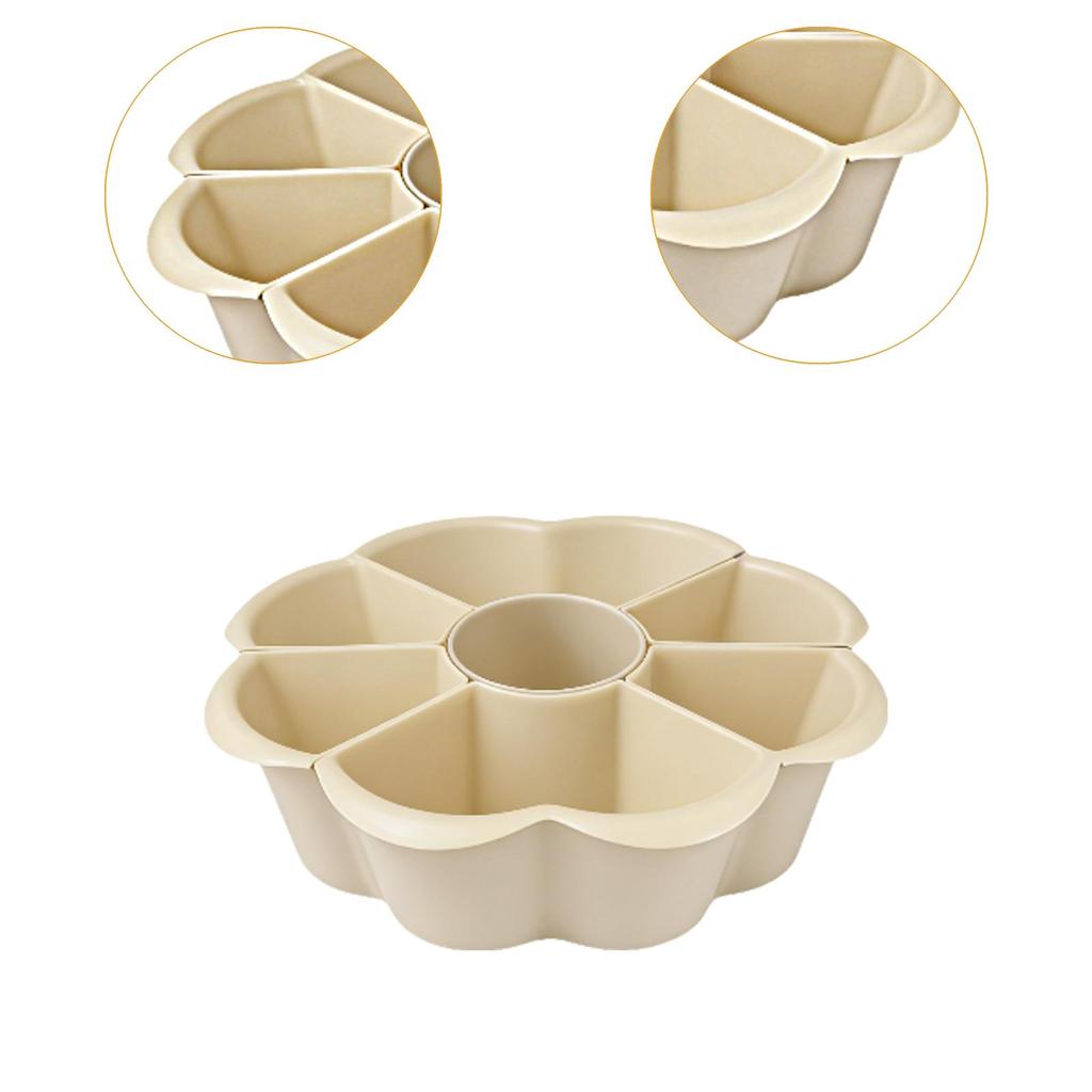 Veggie Tray Divided Serving Tray for Household Thanksgiving Family Gathering Multipurpose Rotating Hot Pot Vegetable Platter