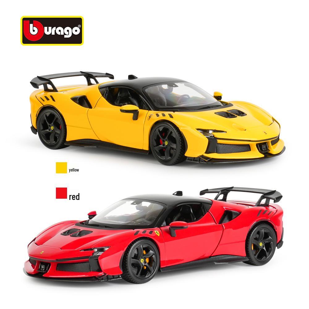 Bburago 1:24 Ferrari SF90 XX Stradale Sports Car Model - Alloy Finish Gift