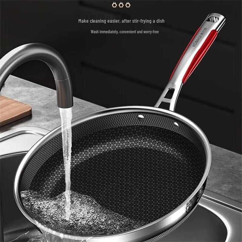 Kangbah 5th Gen Honeycomb Stainless Steel Frying Pan