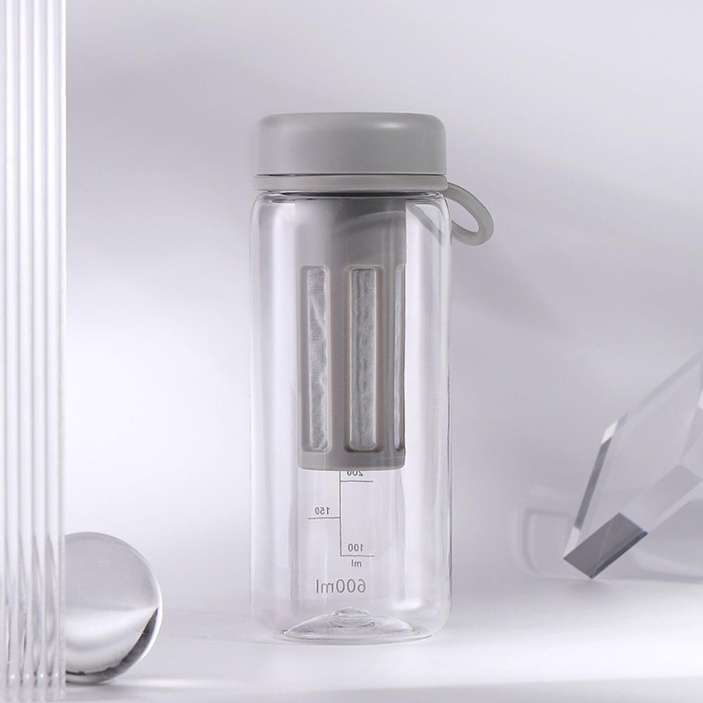 450/600ml Travel Tumbler PC Iced Coffee Infuser Portable Filter Cup
