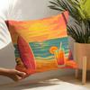 Beautiful T-Tequila Sunrise Cocktail 3 Linen Cushion Covers For Decorative Sofa Home Pillows Case Car Chair Pillows Cases