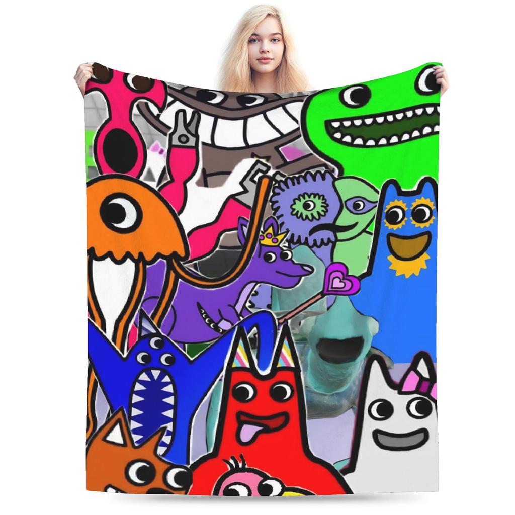 Bittergiggle Garten Of Banban Blanket Gaming Flannel Throw Blanket Summer Air Conditioning Printed Soft Warm Bedspreads