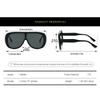 Big Frame One Piece Face Shield Sunglasses Luxury Women Black Lens Sunglasses Punk Oversized Sunglasses