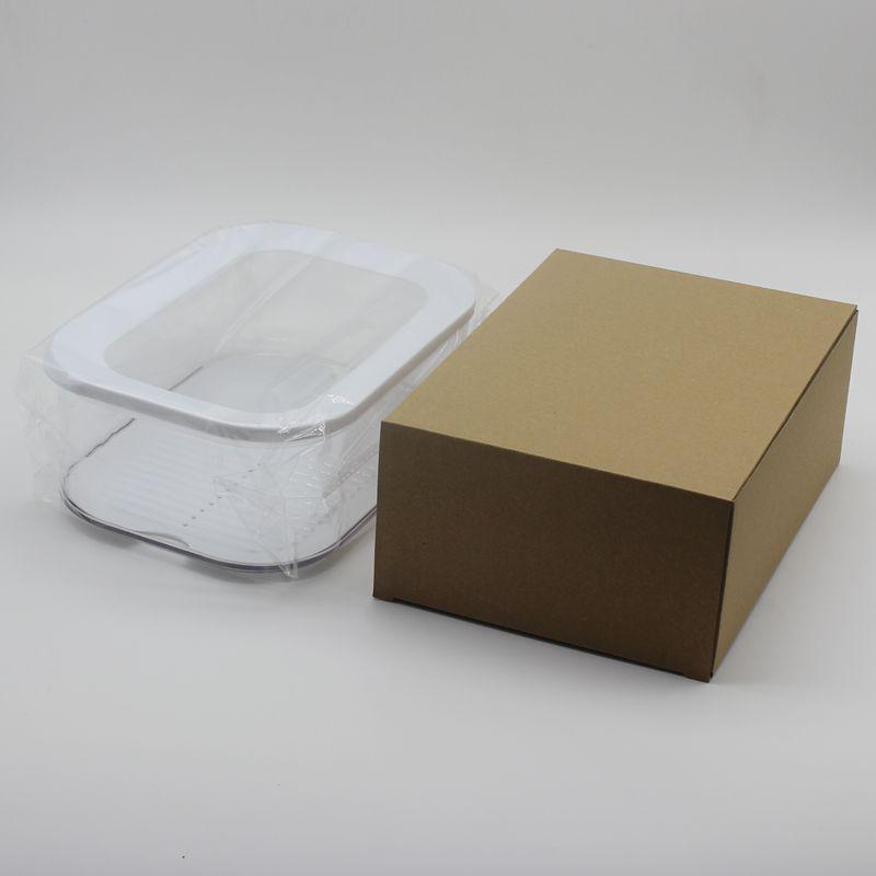 Scatola Trasparente Lavabile in Lavatrice per Alimenti, Transfrontaliera, con Coperchio per Frigoriferi da Cucina