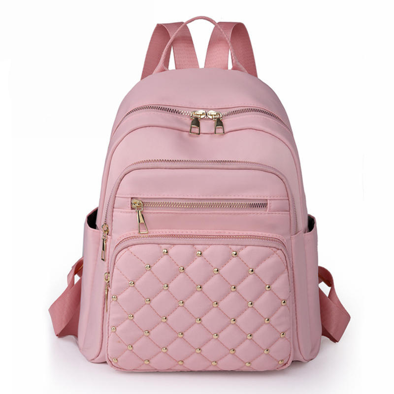Large Capacity Fashion Solid Color Double Shoulder Bag Female Travel Leisure Backpack Student School Bag