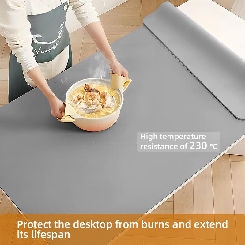 60x120cm Silicone Table Mat Waterproof Non Slip Heat Resistant Placemat Dishwasher Safe Kitchen Dining Table Protector Home Decor Pad