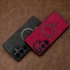 Luxury Faux Leather Case For Samsung Galaxy S26 S25 S24 S23 S22 Ultra Plus FE S26Ultra S25Ultra For Magsafe Charge Retra Cover