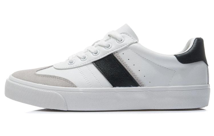 Li Ning Vulc Lite Низкие Скейтбордические Кроссовки Мужские Белый Черный AGCR339-2 44