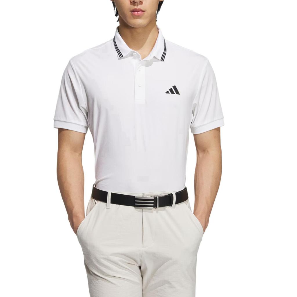 adidas SHORT SLEEVE RIBBED Polo Shirt Men's White JE7132