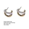 1 Pair Stud Earrings Double Layer Faux Pearl Jewelry Korean Style Hoop