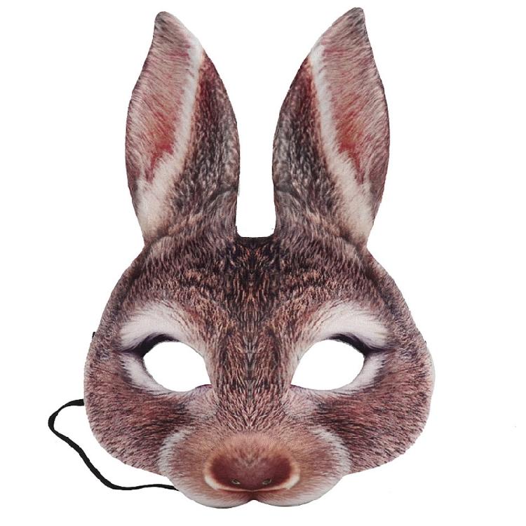 EVA Cosplay Bunny Mask Costume Adult Cosplay Mask Half Face Mask Costume