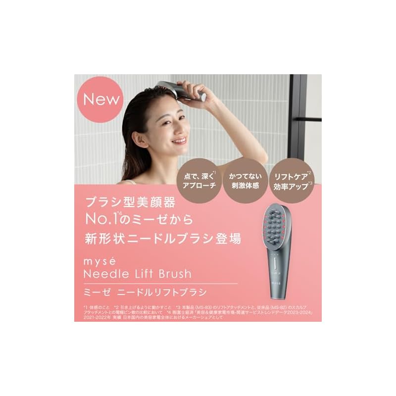 Ya-Man Electric Brush Meise Needle Lift Brush Facial Massager EMS MS83SAM Blue Gray with Sticker []