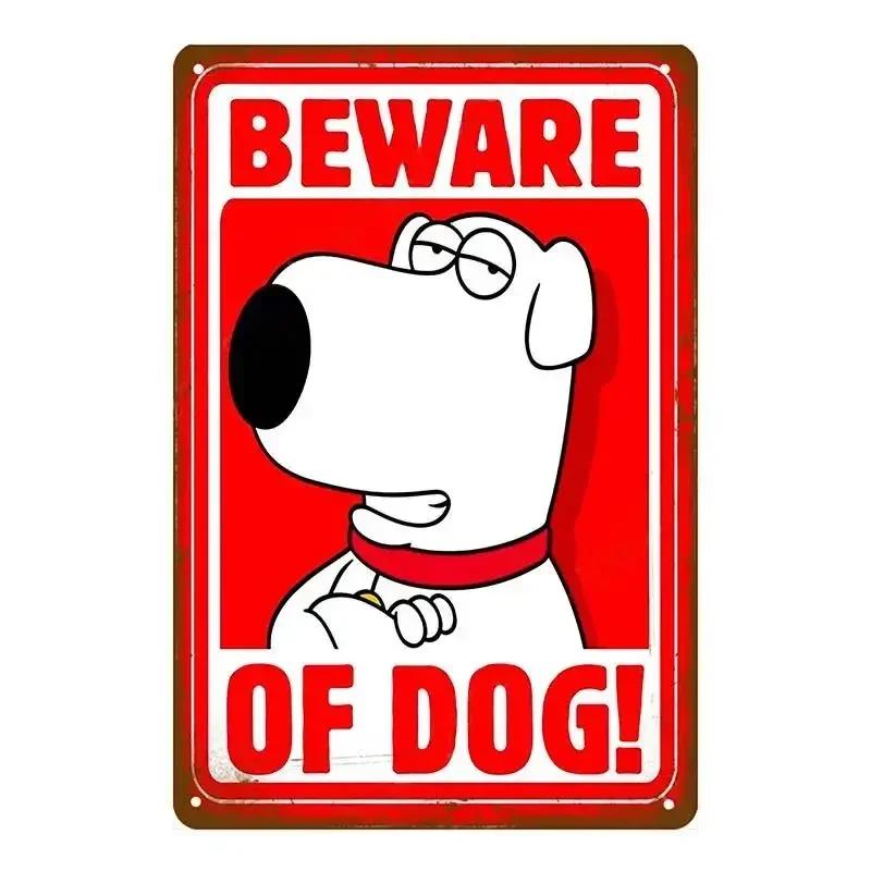 Aviso Perigo Placas de Metal Vintage Cuidado Com o Cão Gato Pôster Placa de Parede Pátio Jardim Bar Casa Pintura Decoração Caverna do Homem